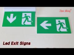 Emergency Led Exit Signs SMD 2835 Green Double Side For Commercial