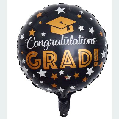 China 18inch Party Round Graduation Season Decoration Inflatable Foil Balloon Happy Graduation for sale