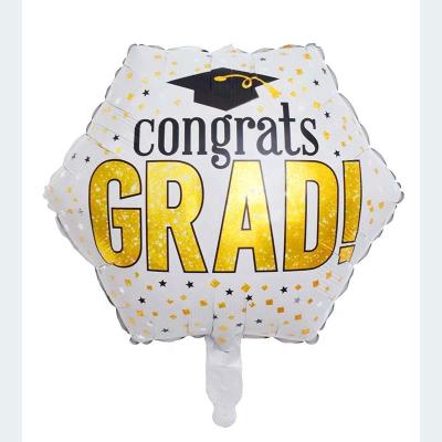 China Hot Sale Graduation Balloon Party Decoration Foil Balloon Party Supplies 18 Inch Hexagon for sale