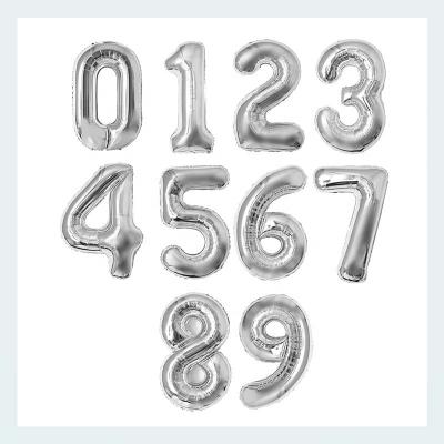 China Party Hot Selling 16 32 40 Inch Slim Body Number Shape Foil Balloon Party Decoration for sale