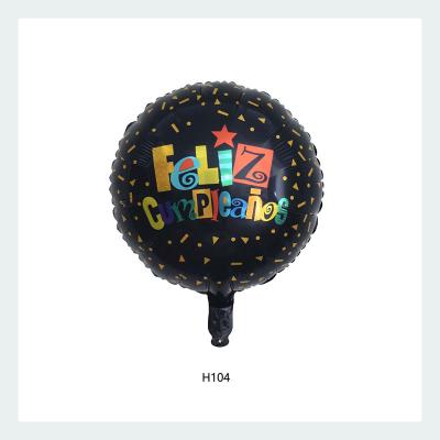 China Spanish Feliz Cumpleanos Foil Balloon Happy Birthday Party Decoration Round Shape Balloons for sale