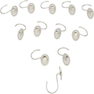 China Minimalist Xingda 12pack Button Hooks Surround Decorative Shower Rods Shower Curtain Hooks for sale