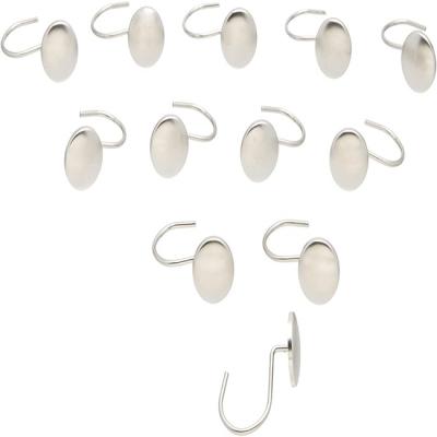 China Minimalist Xingda 12pack Fashion Bronze Classic Button Hangs Shower Rod Rings Shower Curtain Hooks for sale