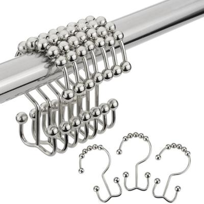 China Contemporary Metal Chrome Double Slip Shower Hooks for sale