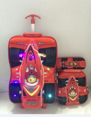 China 2016 Hot sale LED 3D EVA Kids' Trolley 3 pcs for sale