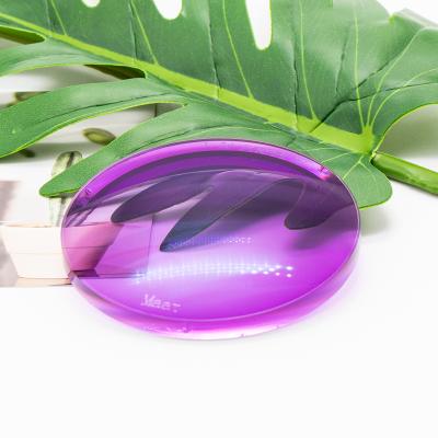 China MAAT Photochromic Manufacturer Hot Selling 1.56 Purple Photochromic Resin Photo HMC Lens for sale