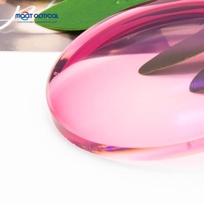 China MAAT Photochromic Manufacturer 1.56 Semi Finish Photochromic Photo Pink Lens White for sale