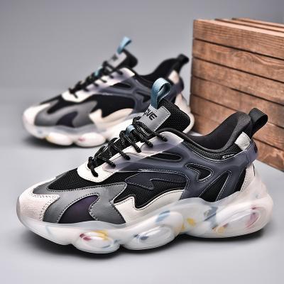 China Hot-selling popcorn bottom of the latest popular fashion trend men's leisure sports running shoes trend a variety of materials join together for sale