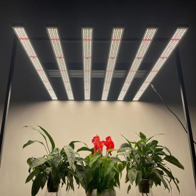 China RJ Port Wire Dimming Recommend Greenhouse Plant Dimmable Red UV Hydro Lamp LM301h 660nm Full Spectrum Band 10 Bar 1000W LED Grow Light for sale