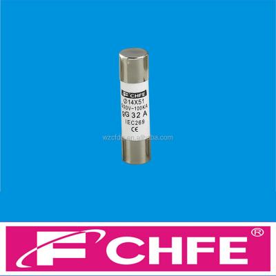 China LOW VOLTAGE 14x51 14*51 500V 690V 63A ceramic CE ceramic CE gL tube IEC fuse electrical link for sale