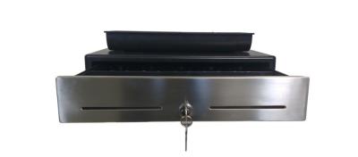 China Classic Black Metal ABS With Stainless Panel Cash Drawer Safe for sale