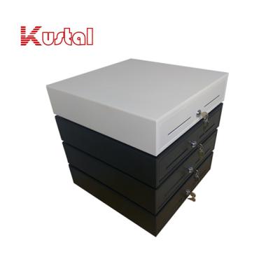 China 24V RJ11 White Metal Structure POS Plastic 410mm Economical Cash Drawer 410 for sale