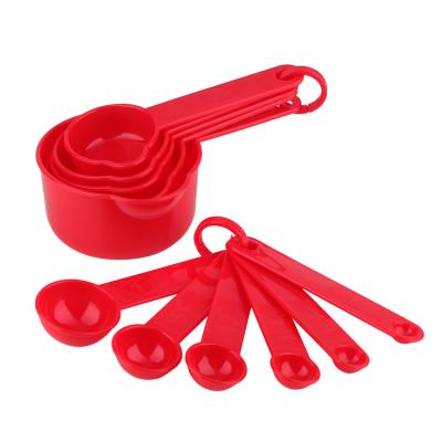 China Sustainable Kitchen 11-Pack Accurate Measuring Tools Plastic Measuring Cups And Spoons Set for sale