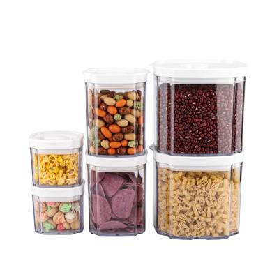 China Freshness Preservation Premium Quality 6 Packs BPA Free Plastic Airtight Dry Warmer Container Food Storage Containers for sale