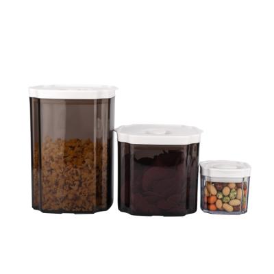 China Freshness Preservation New Arrival 3 Packs Cereal Storage Container BPA Free Plastic Airtight Dry Storage Container Set for sale