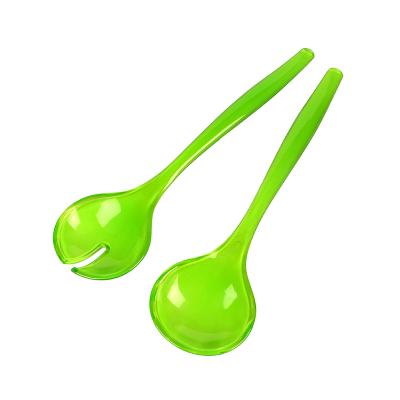 China Sustainable Modern Design Large Unique Vegan Organic Salad Smoothie Spoon Server Set Of 2 Pieces for sale