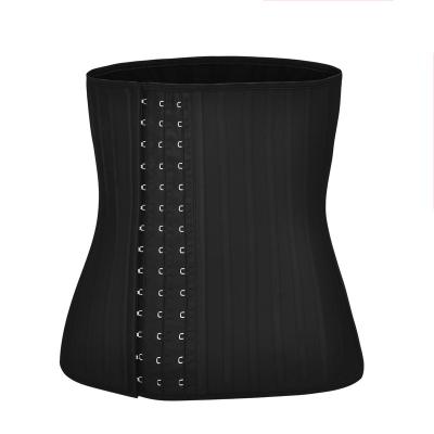 China Manufacturer Breathable Hot Sales Custom Matte Shaper 9 Short Corset Steel Belt Animal Black Waist Trainer Women for sale