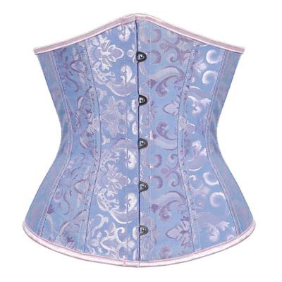 China New 2021 Hot Selling Viable Corset 24 Embossed Fabric Shapewear Tummy Trimmer Steel Bones For Bride Yard Waist Trainer for sale