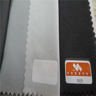 China Garment Fusible PES Coated Fusion Interlining Fabric Woven for sale