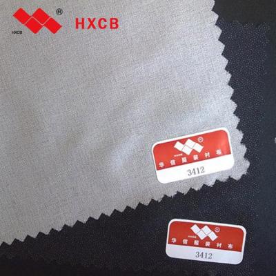 China (3412) 100% Twill Woven Polyester Antistatic Interfacing Fusion Fabric for sale