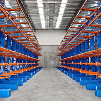 China Cantilever corrosion protection warehouse racking systems are excellent for large, bulky, long, or odd-shaped materials for sale