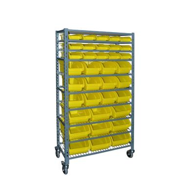 China Corrosion Protection 5 Levels Customized Plastic Canister Storage Bin Rack for sale