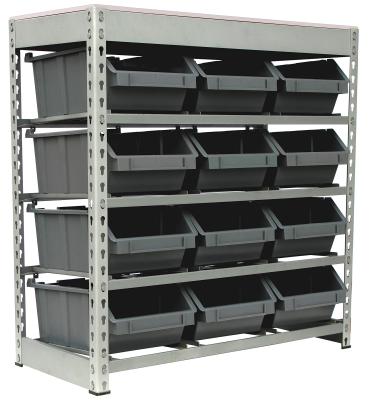 China Corrosion Protection Light Duty Plastic Storage Bin Racks Spare Parts Shelf for sale