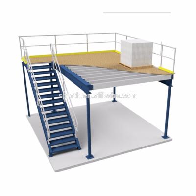 China Rustproof Custom Long Span Warehouse Storage Steel Mezzanine Floor for sale