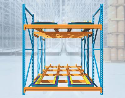 China Selective Warehouse Rustproof Storage Push Back Pallet Racking Systems for sale