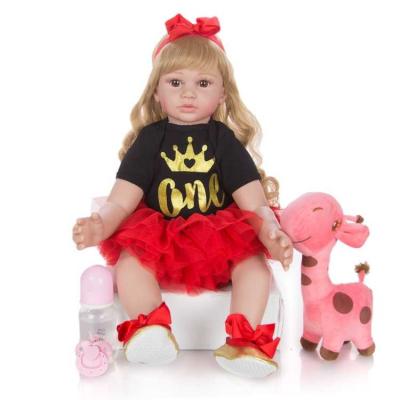 China Toy Keiumi Wholesale Hot Sale Soft 24 Inch Princess Cloth Body Soft Silicone Reborn Dolls for sale