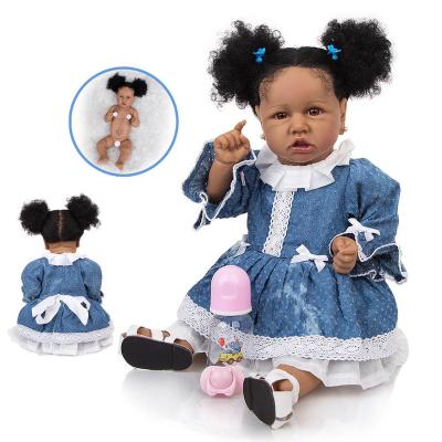 China KEIUMI Toy Full Silicone 57cm Reborn Friend Soft Silicone Baby Toddler Fashion Dolls Kids Boneca Tan Skin Bath Doll Toys for sale