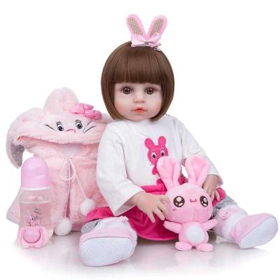 China 19 Inch Hot Sale Girl's Toy Cute Baby Doll Full Silicone Handmade Dolls Soft Toy For Children for sale