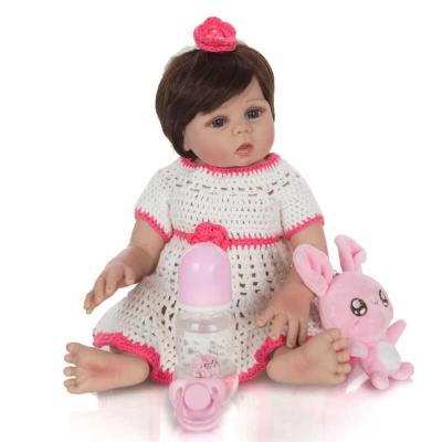 China Bebe Sleeping Baby Silicone Reborn Doll For Gift Toy KEIUMI Soft Silicone Reborn Baby Dolls 19inch for sale