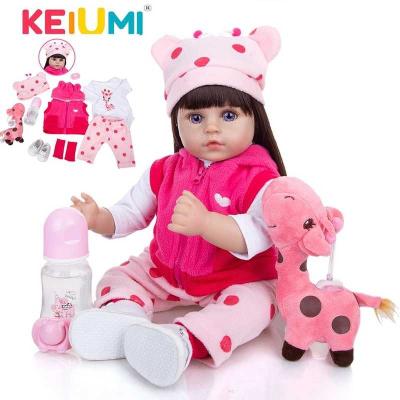 China Realistic Toddler Reborn Baby Toy KEIUMI Soft Hair 48cm Bebe Reborn Cloth Body Beautiful Long - Doll for sale