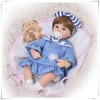 China Fashion Soft Realistic Reborn Doll Soft Toy 17 Inch 42 Cm Cotton Body Silicone Rebirth Doll for sale