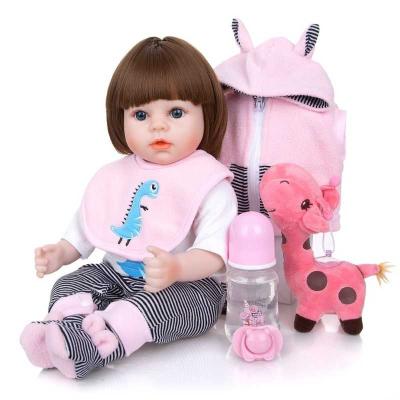 China Soft Body Bebe Reborn Dolls Realistic Soft Reborn Silicone Cloth Toy KEIUMI Toy Menina Beautiful Girl 48cm for sale