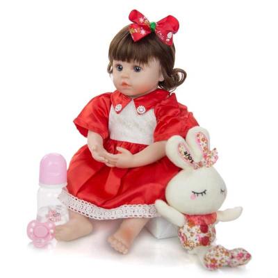 China KEIUMI Toy Soft Cloth Body Stuffed Boneca Realistic Reborn Toy 18 Inch Fashion Girl Doll Reborn Kit for sale