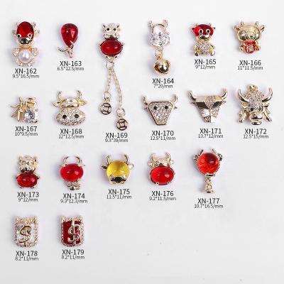 China 2021 Wholesale Fashion Design New Arrival niuniu Alloy Glitter Zircon Nail Art Decorations Luxury Zircon Accessories for sale