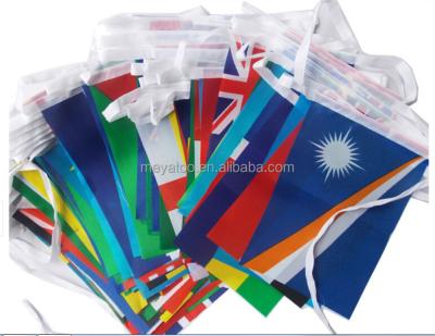 China Hanging Led Full Color Printing Cloth Banner Fabric Banner World String National Flag for sale