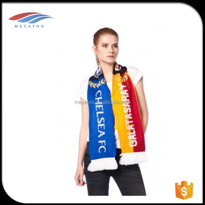 China VOL Team Promotional Soccer Fan Scarfs 100% Polyester Satin Print World Cup Sports for sale