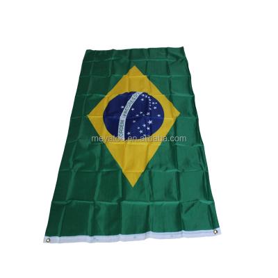 China Hot Sale Hanging 100% Polyester 90*150 Cm Brazil National Flags For Promotion for sale