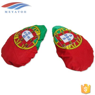 China Custom Hanging Country Mirror Flags Car Flag Side Mirror Bangs Wholesale Car Hood Cover Portugal Flag for sale