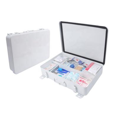 中国 Home 100 People Metal First Aid Kit Box Wall Mounted White First Aid Box Customize Logo First Aid Kit 販売のため