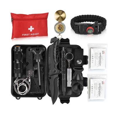 China Fashionable 25 in 1 Outdoor Camping Survival First Aid Survival Kit Tactical Equipment Kit Outdoor First Aid Kit en venta