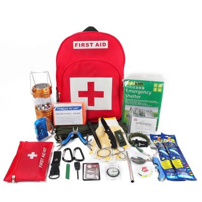 China Outdoor Camping Survival Kit Bag Medical Emergency Tools Backpack Kit Bag Traveling Sport Emergency Survival First Aid Kits Bag en venta