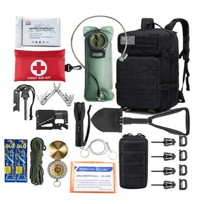 China Car Survival Kit Backpack First Aid Outdoor Camping Tactical Survival Kit en venta