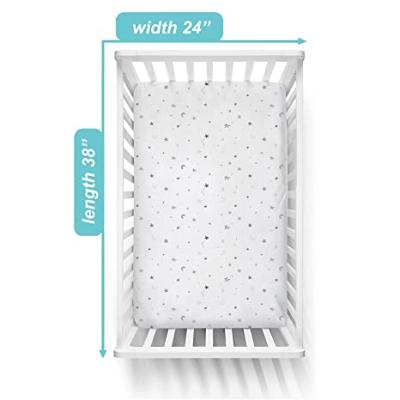 China Amazon Cotton Waterproof Hot Selling Woven Baby Fitted Crib Sheets Baby Crib Sheet for sale