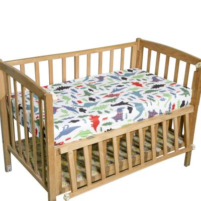 China 100% Cotton Anti Dust Mite Fitted Crib Baby Animal Fit Crib Sheet 70*130 For Toddler Mattress for sale