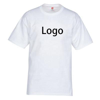 China Hot Selling Custom White 100% Cotton Round Neck Anti-Shrink T-shirt Men's T-Shirt With Custom Logo Women's T-shirt for sale