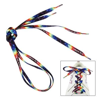 China Wholesale Flat Shoe Laces Custom Printed Laces Customized Dye Sublimated Laces for sale